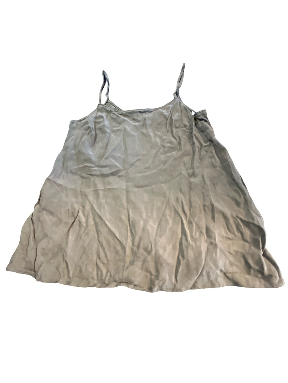 Peruvian Connection Ventana Cami Taupe/Olive Cupro Rayon Cami Tank Top Sz M
